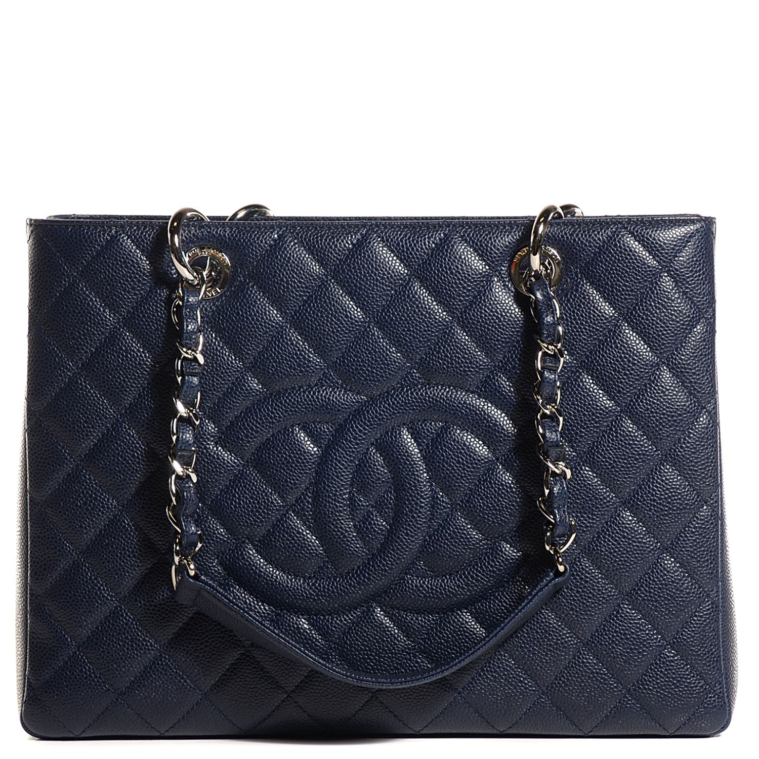 Chanel Caviar Quilted Grand Shopping Tote GST Marine 1 of 8