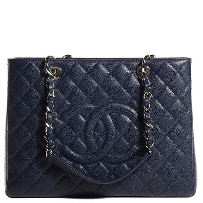 Chanel Caviar Quilted Grand Shopping Tote GST Marine 1 of 8