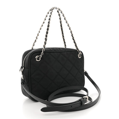 Prada Nylon Tessuto Impuntu Quilted Bandoliera Crossbody Bag Black 3 of 10