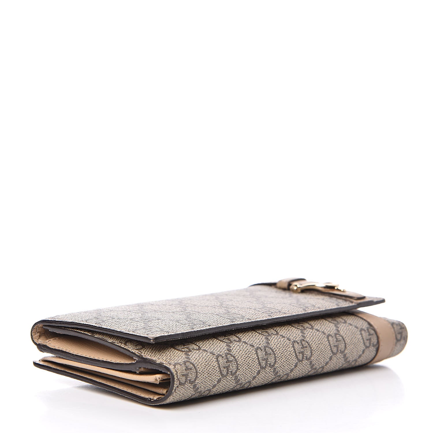 Gucci GG Supreme Monogram Nice Continental Wallet Beige 4 of 11