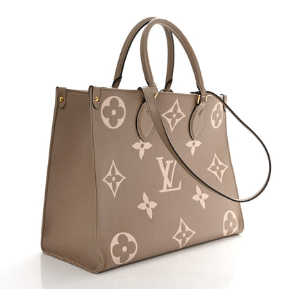 Louis Vuitton Empreinte Monogram Giant Onthego MM Tourterelle Creme 3 of 13