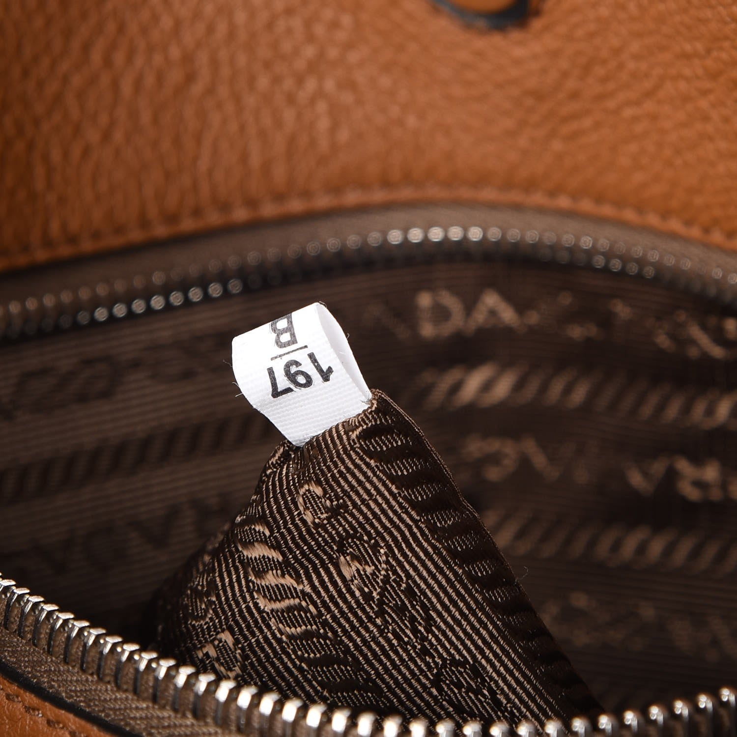 Prada Vitello Daino Side Zip Tote Cannella 8 of 8