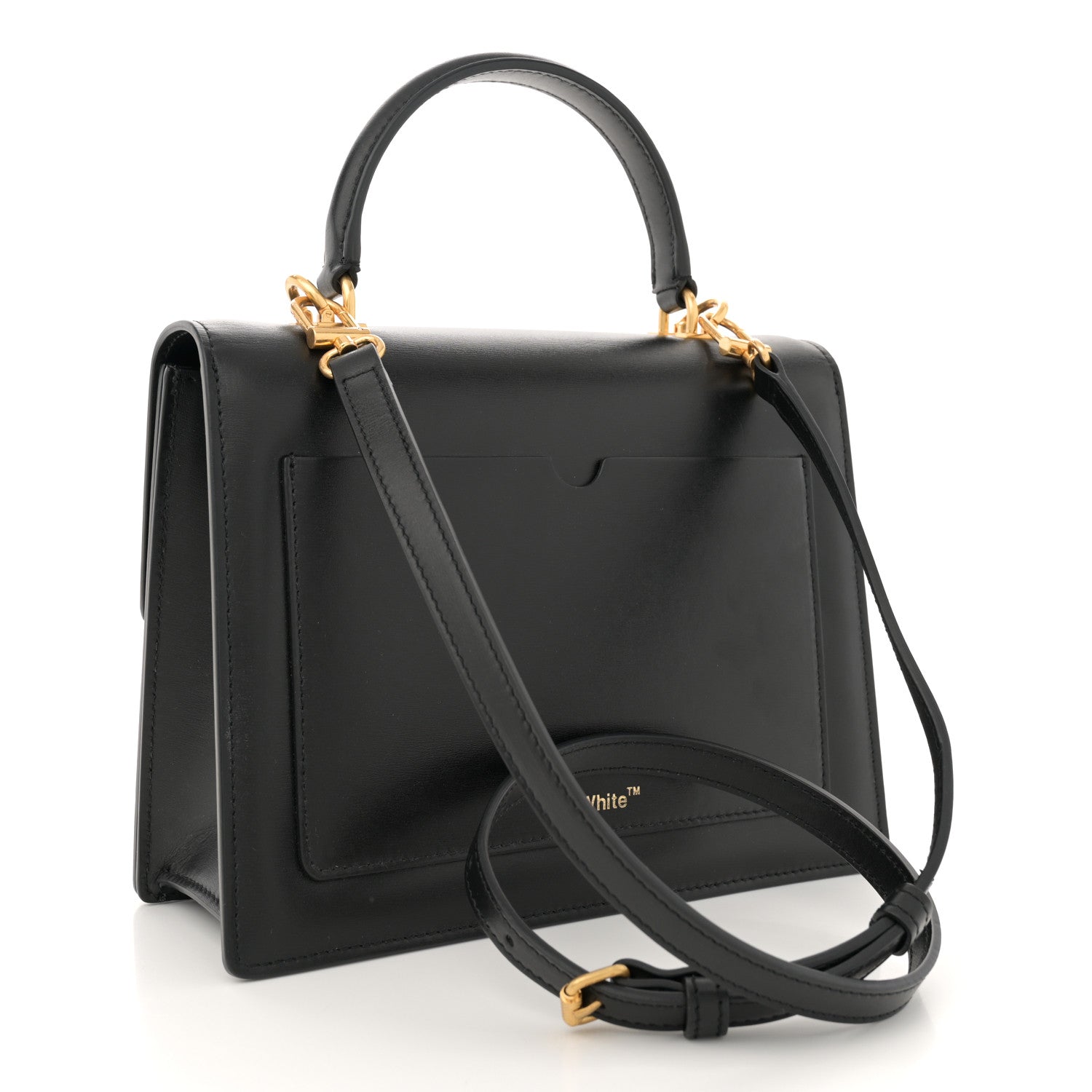 Off-White Calfskin Jitney 2.8 Virgil Abloh Shoulder Bag Black 3 of 10