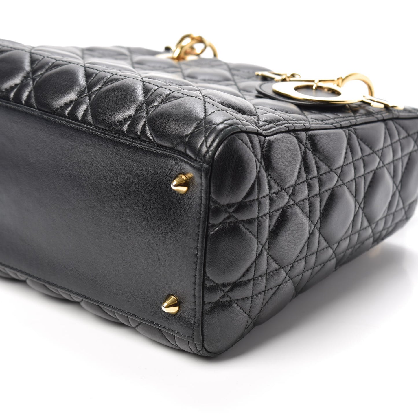 Lambskin Cannage Medium Lady Dior Black