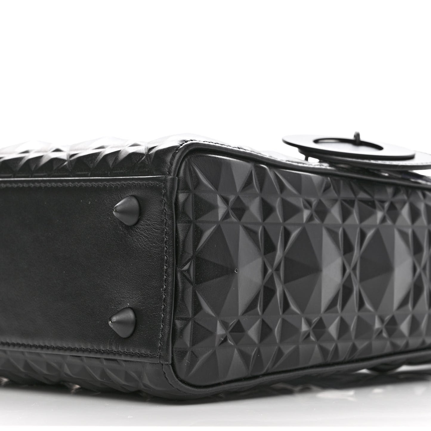 Calfskin Cannage Diamond Small My ABCDior Lady Dior Black