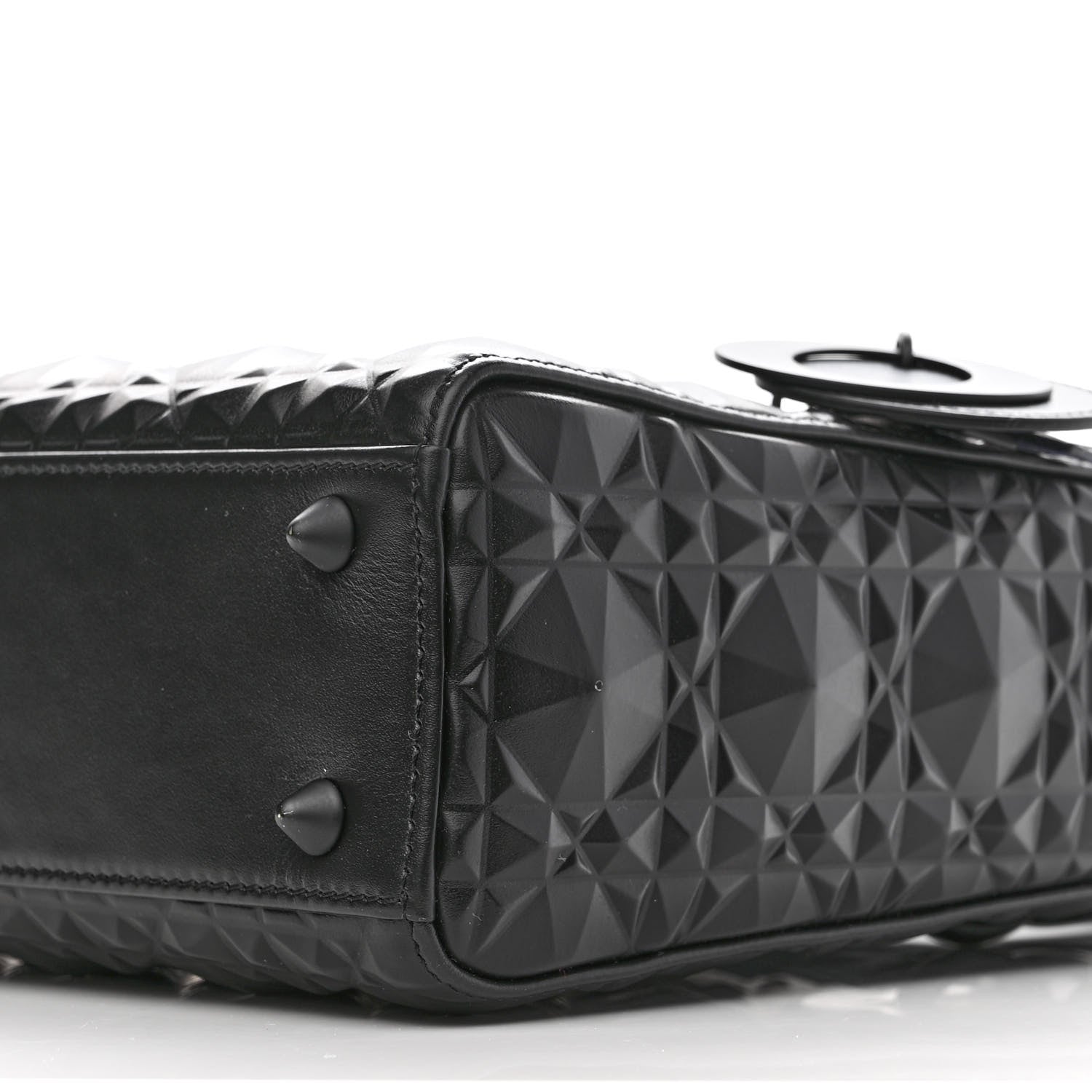 Christian Dior Calfskin Cannage Diamond Small My ABCDior Lady Dior Black 11 of 12