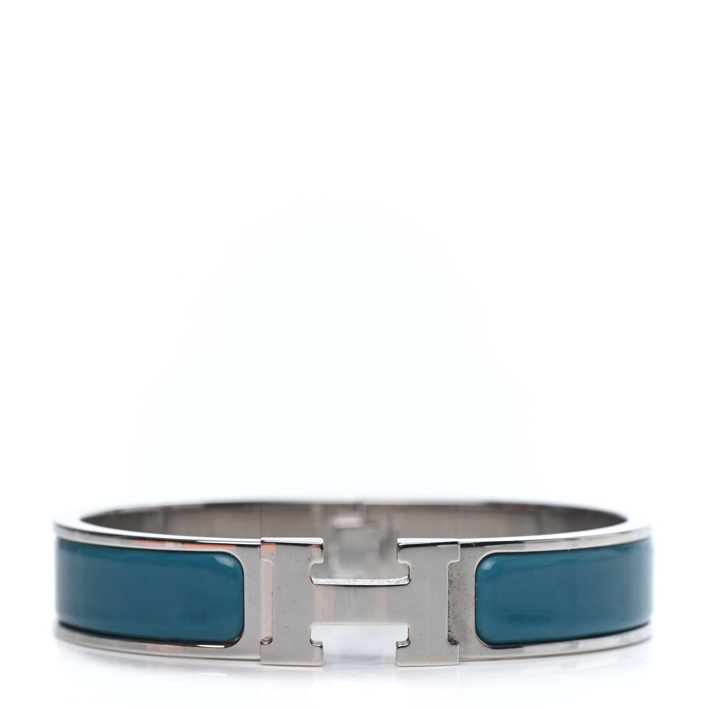 Enamel Narrow Clic Clac H Bracelet PM Bleu Indien