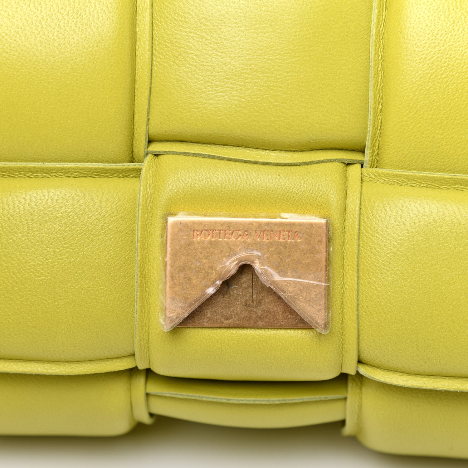 Bottega Veneta Lambskin Maxi Intreccio Padded Chain Cassette Crossbody Bag Kiwi 9 of 9