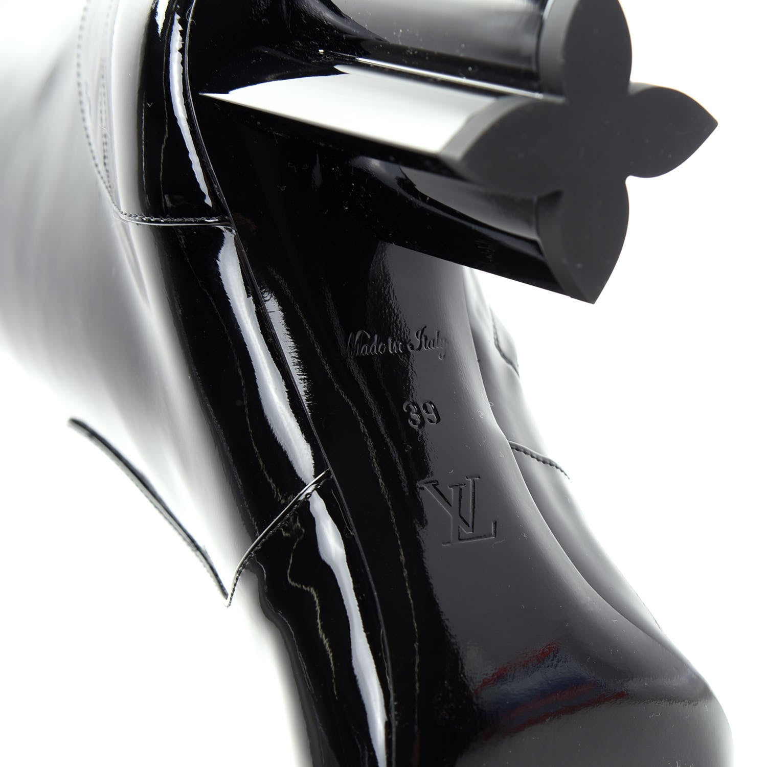 Louis Vuitton Patent Silhouette Ankle Boots 39 Black 8 of 9