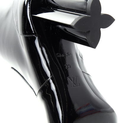 Louis Vuitton Patent Silhouette Ankle Boots 39 Black 8 of 9