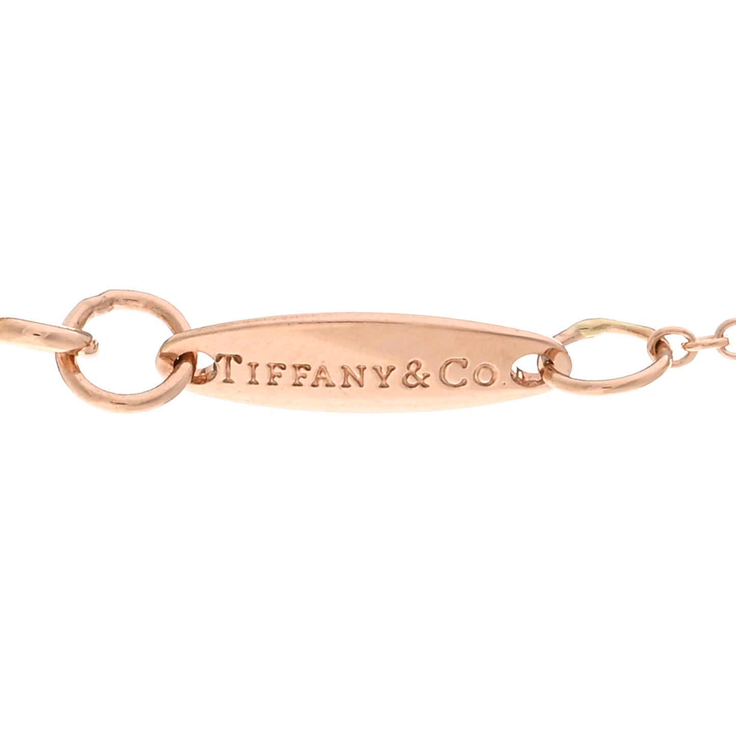 18K Rose Gold Elsa Peretti Letter E Pendant Necklace