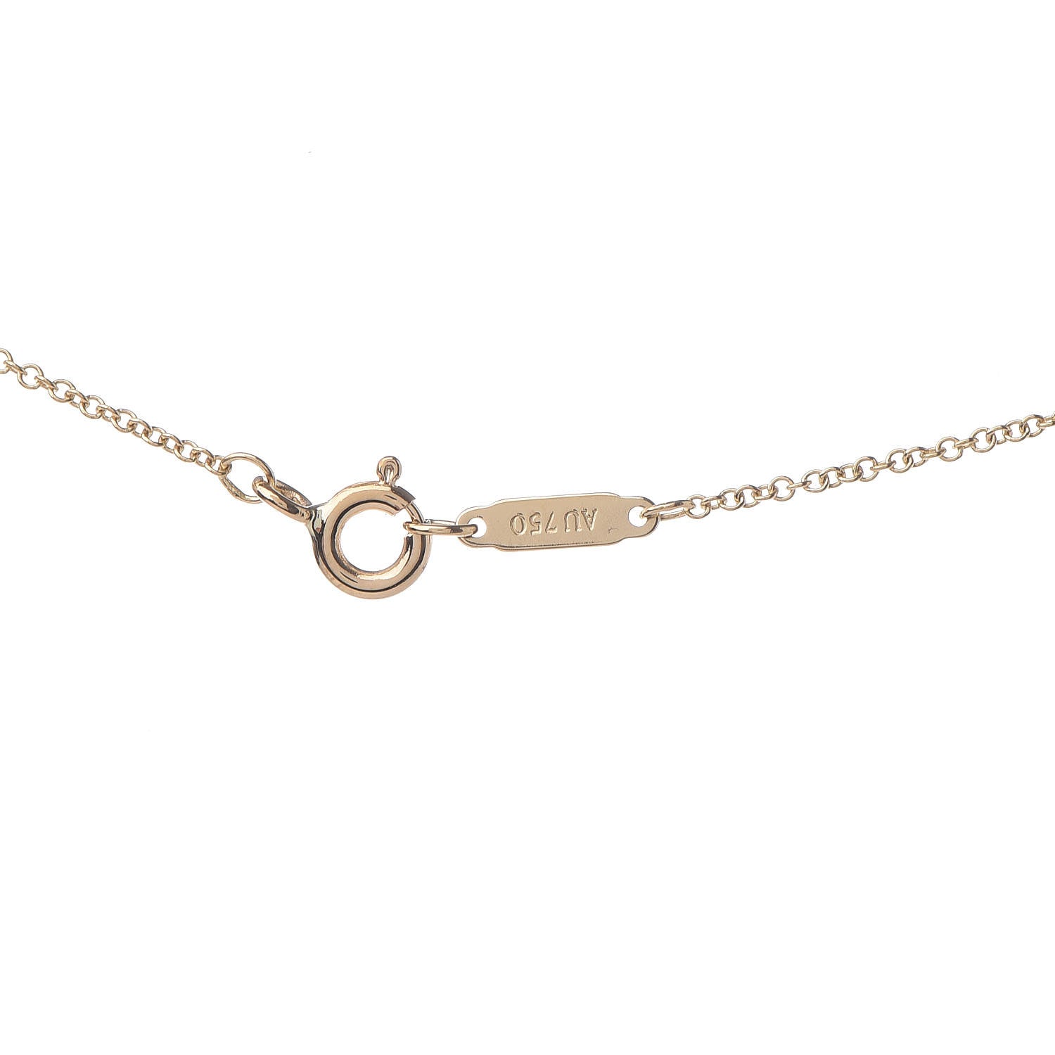 Tiffany 18K Yellow Gold Diamond .29ct Solitaire Pendant Necklace 5 of 7