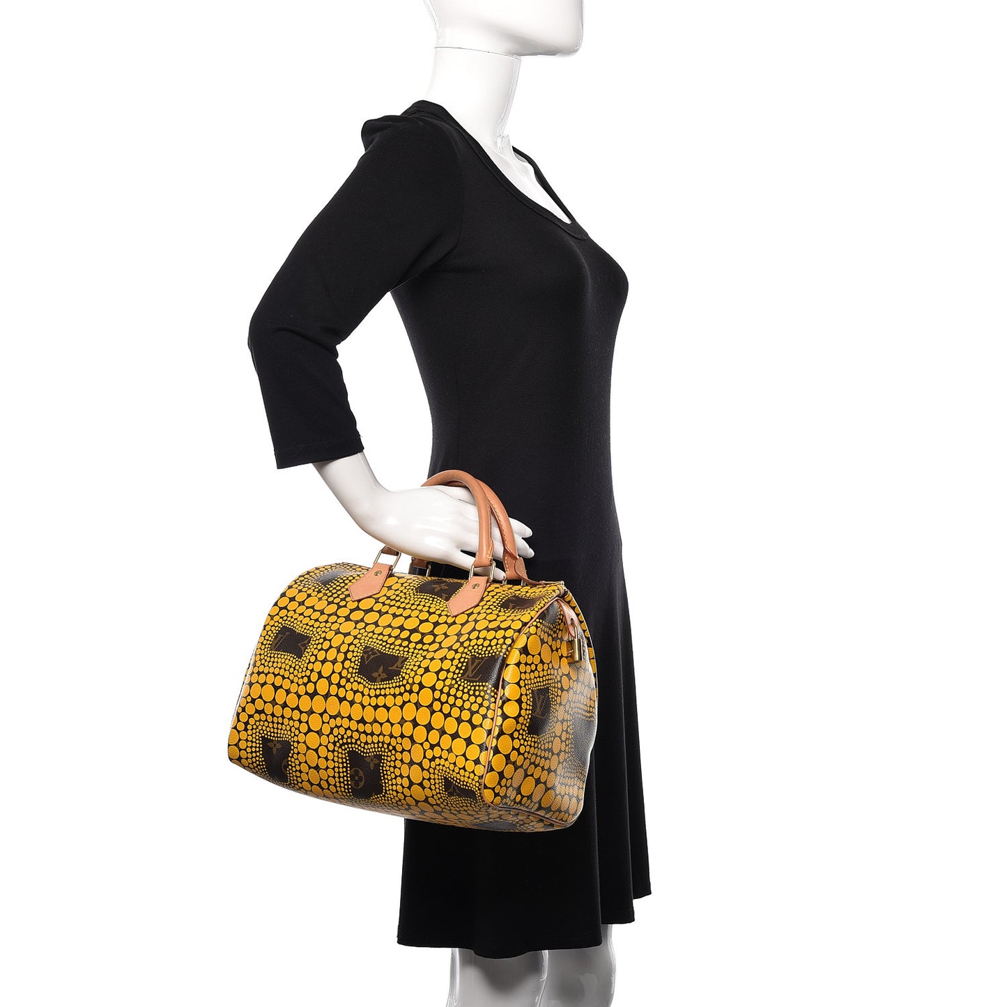 Monogram Kusama Town Speedy 30 Yellow