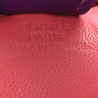 Hermes Milo Lambskin Grigri Rodeo Horse Bag Charm PM Rose Azalee Gold Anemone 3 of 4