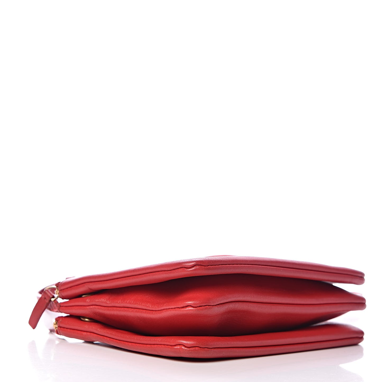 Lambskin Small Trio Crossbody Bag Red