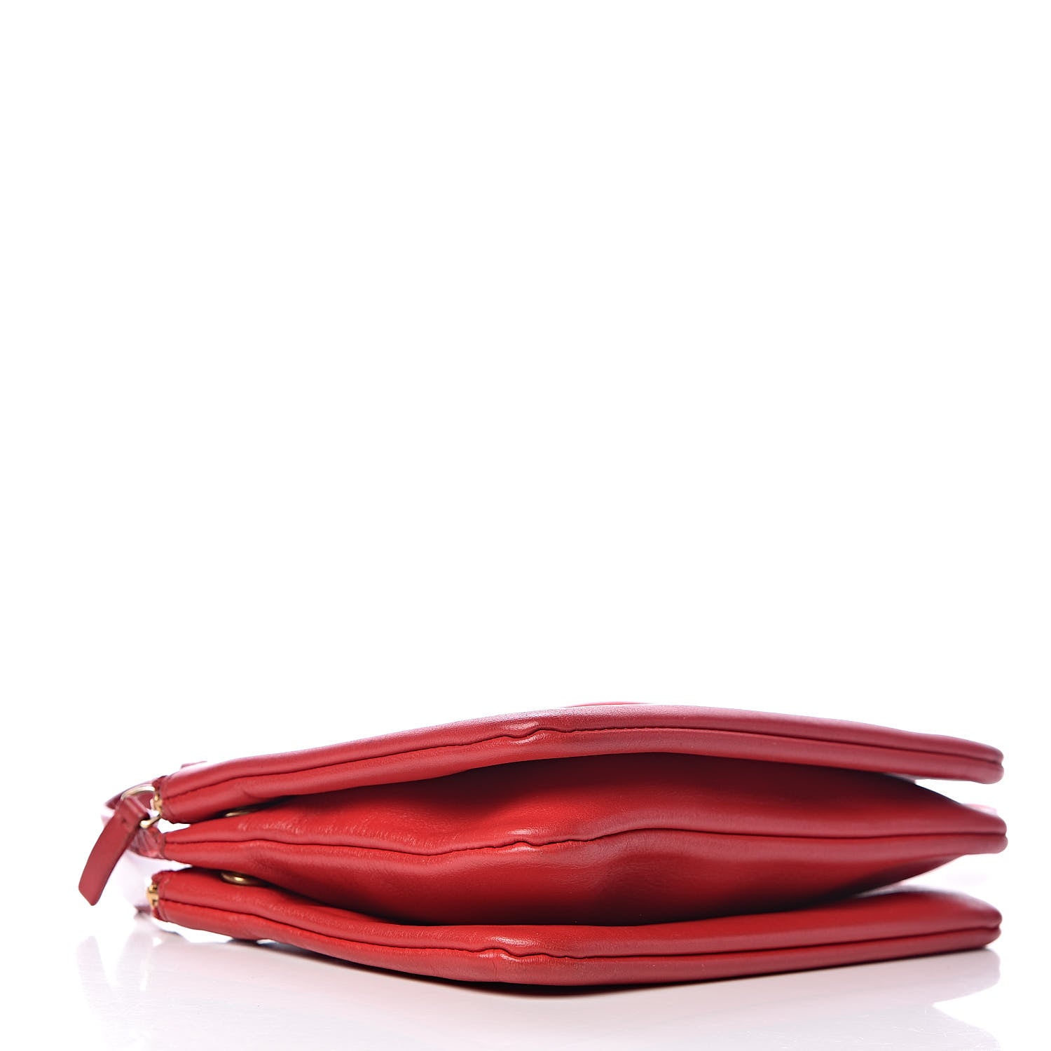 Celine Lambskin Small Trio Crossbody Bag Red 4 of 17