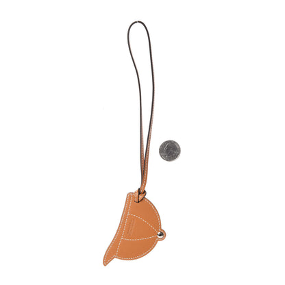Hermes Swift Paddock Bombe Bag Charm Naturel Sable Bleu Agate Jaune d'Or 2 of 4