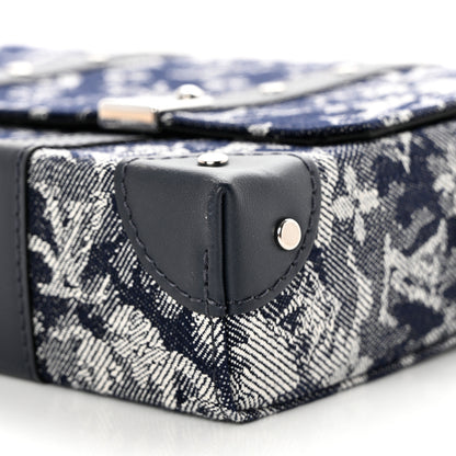 Louis Vuitton Monogram Tapestry Trunk Messenger Bleu 7 of 7