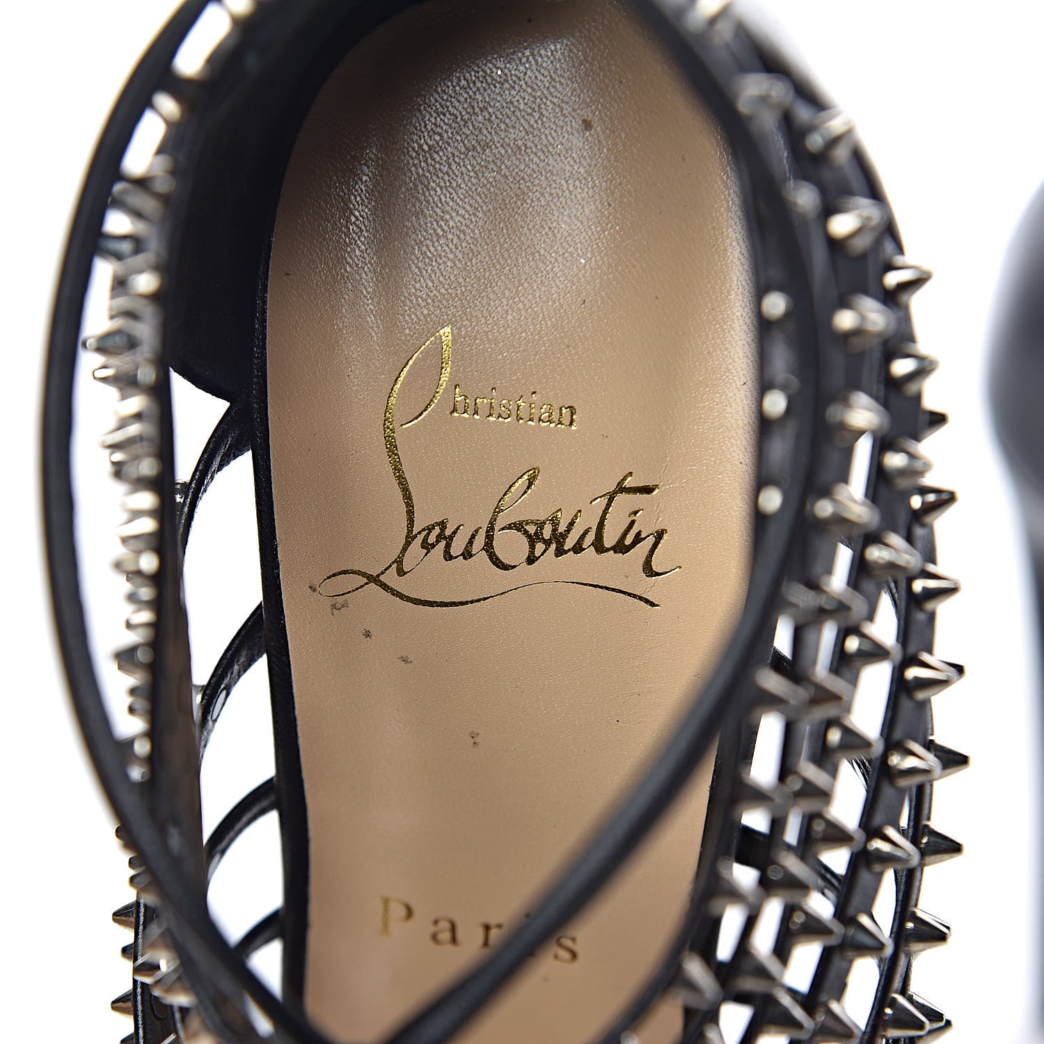 Christian Louboutin Kid Millaclou 100 Cage Sandals 35.5 Black 5 of 9