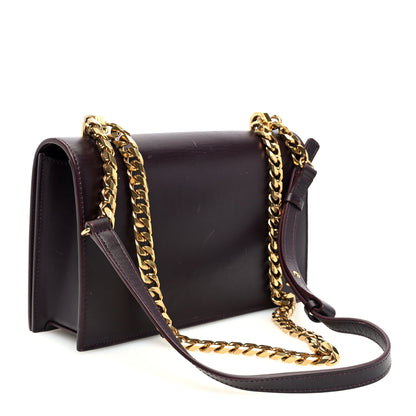 Alexander McQueen Calfskin Knuckle Shoulder Bag Burgundy 3 of 11