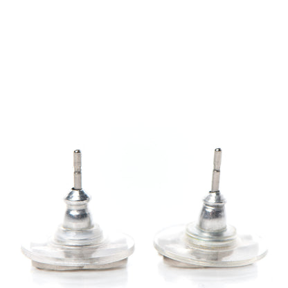 Chanel Crystal Mini Timeless CC Earrings Silver 3 of 5
