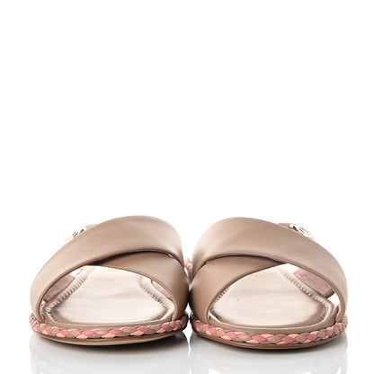 Chanel Lambskin Mule Sandals 42 Light Brown 2 of 9