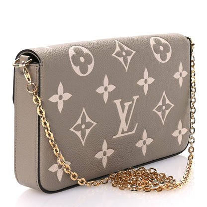 Louis Vuitton Empreinte Monogram Giant Felicie Pochette Tourterelle Creme 3 of 10