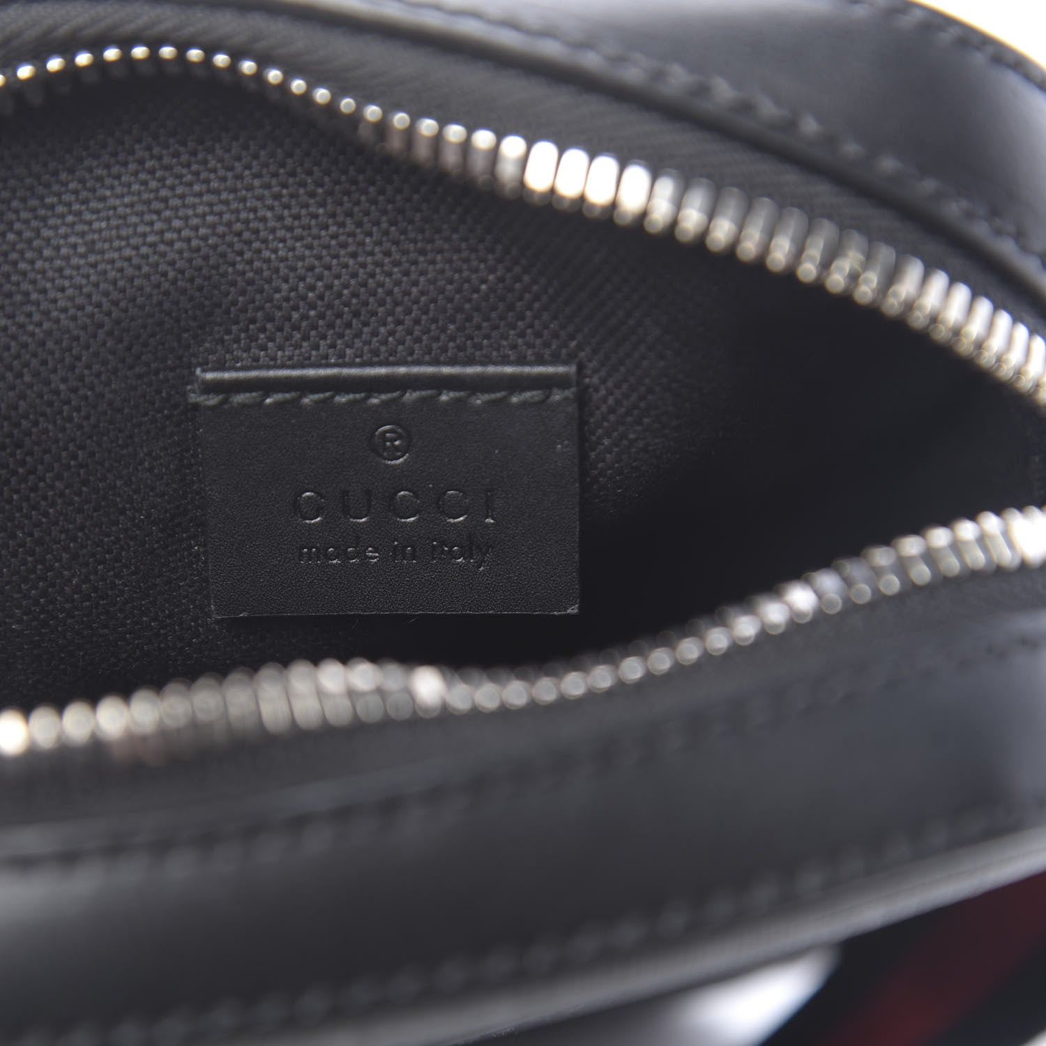 Gucci GG Supreme Monogram Appia Calfskin Web Small Camera Messenger Bag Black Grey 6 of 10