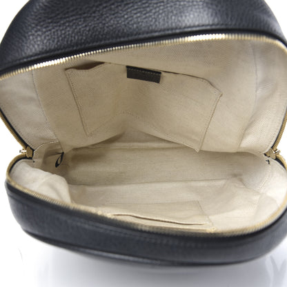Gucci Pebbled Calfskin Soho Chain Backpack Black 4 of 11
