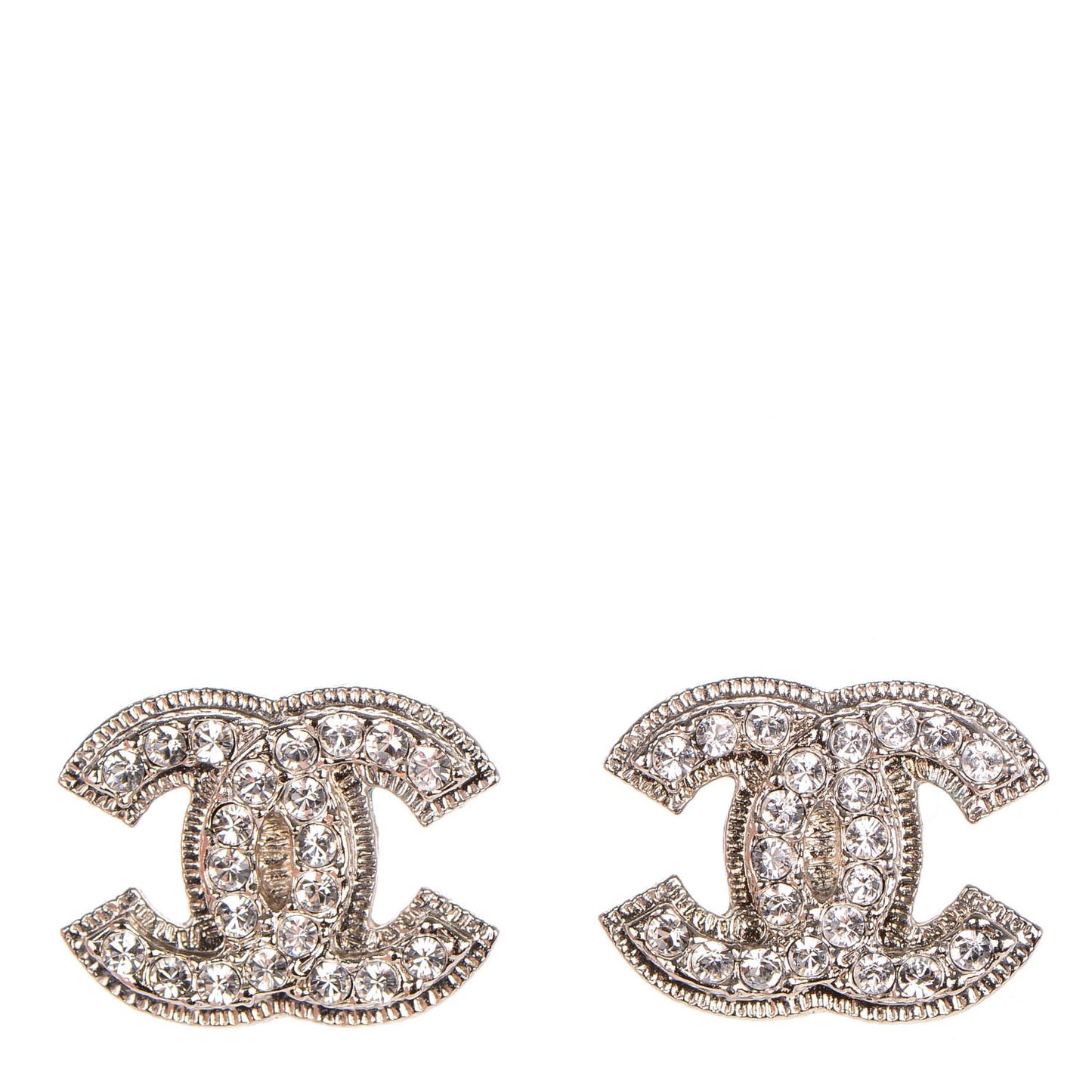 Crystal CC Earrings Silver