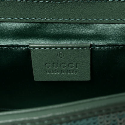 Gucci Sequin Matelasse Small GG Marmont Shoulder Bag Water Green Verde Chiaro Light Water Green 6 of 10