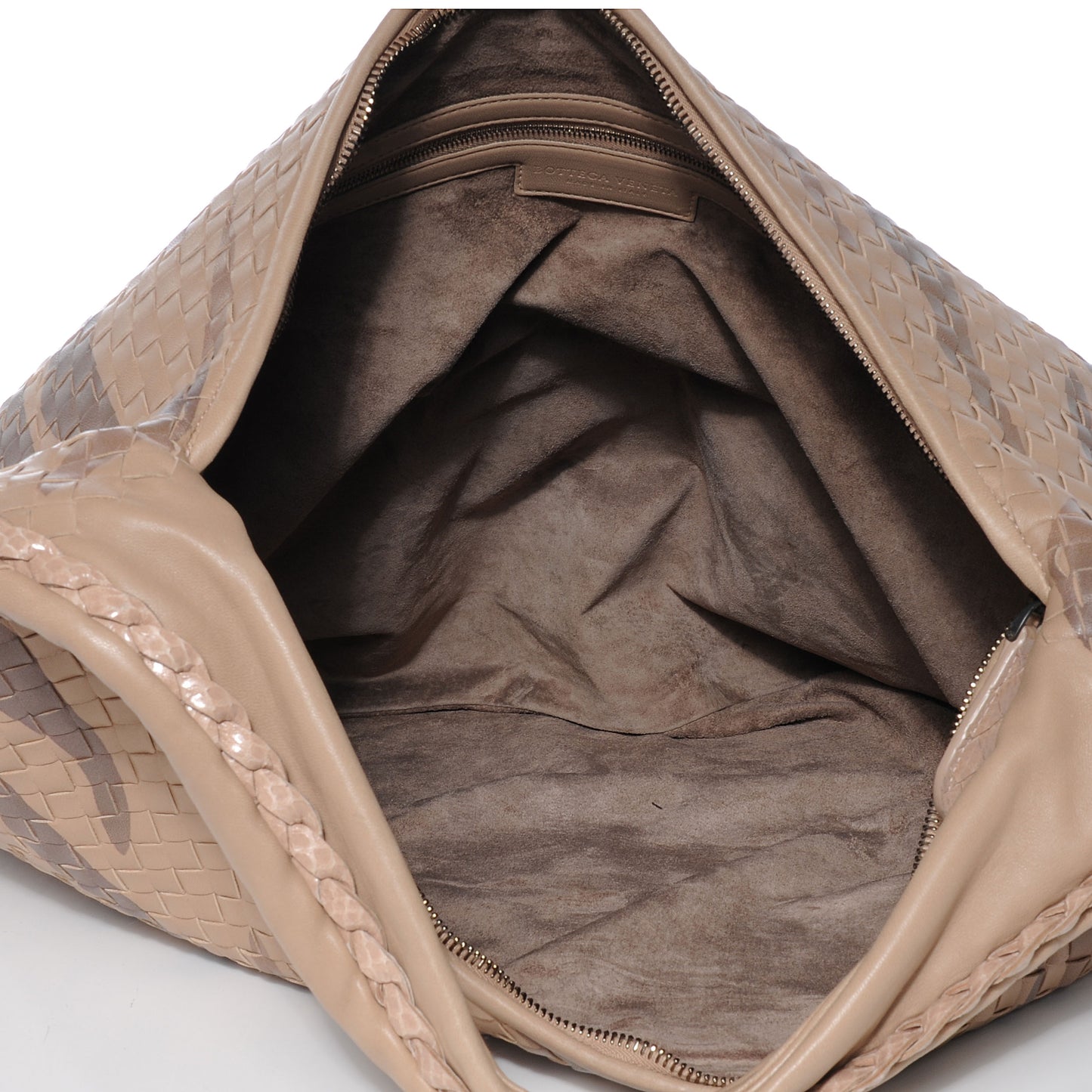 Nappa Snakeskin Intrecciato Maxi Veneta Tiger Print Hobo Maple