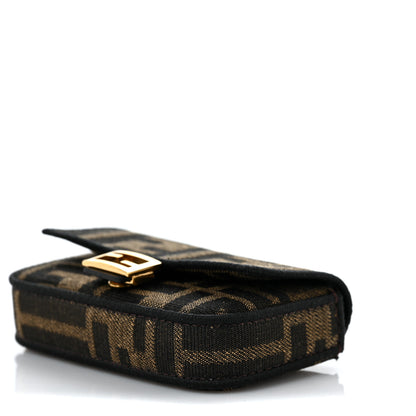 Fendi Fabric Jacquard FF 1974 Nano Baguette Charm Tobacco Moro Black 6 of 7