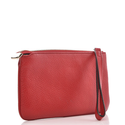 Gucci Pebbled Calfskin Soho Wristlet Vibrant Red 3 of 8