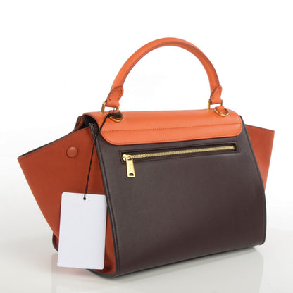 Celine Smooth Calfskin Nubuck Small Tri-Color Trapeze 3 of 9