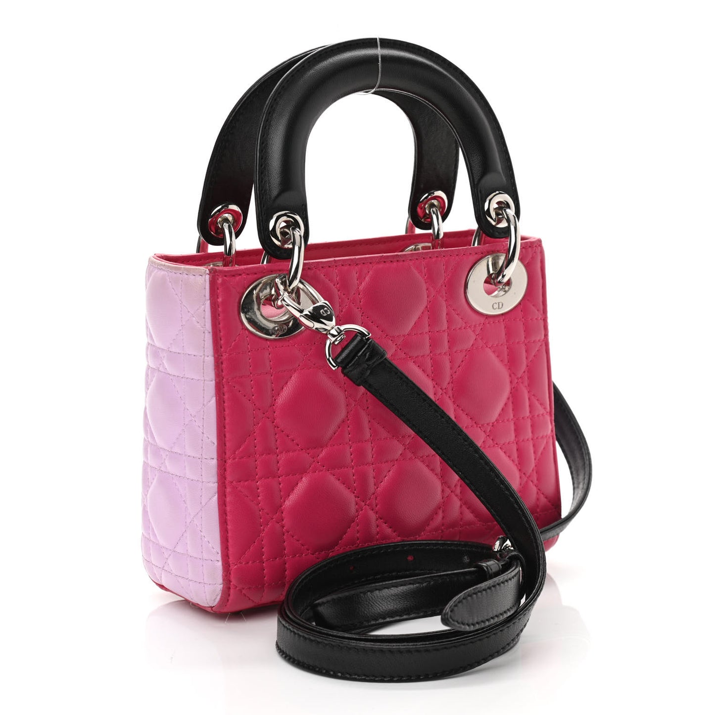 Lambskin Cannage Mini Lady Dior Multicolor