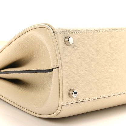 Gucci Grainy Calfskin Small Zumi Top Handle Bag Mystic White 9 of 10