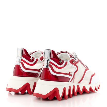 Christian Louboutin Transparent Mesh Patent Calfskin Sharkina Sneakers 36.5 White Loubi 4 of 10