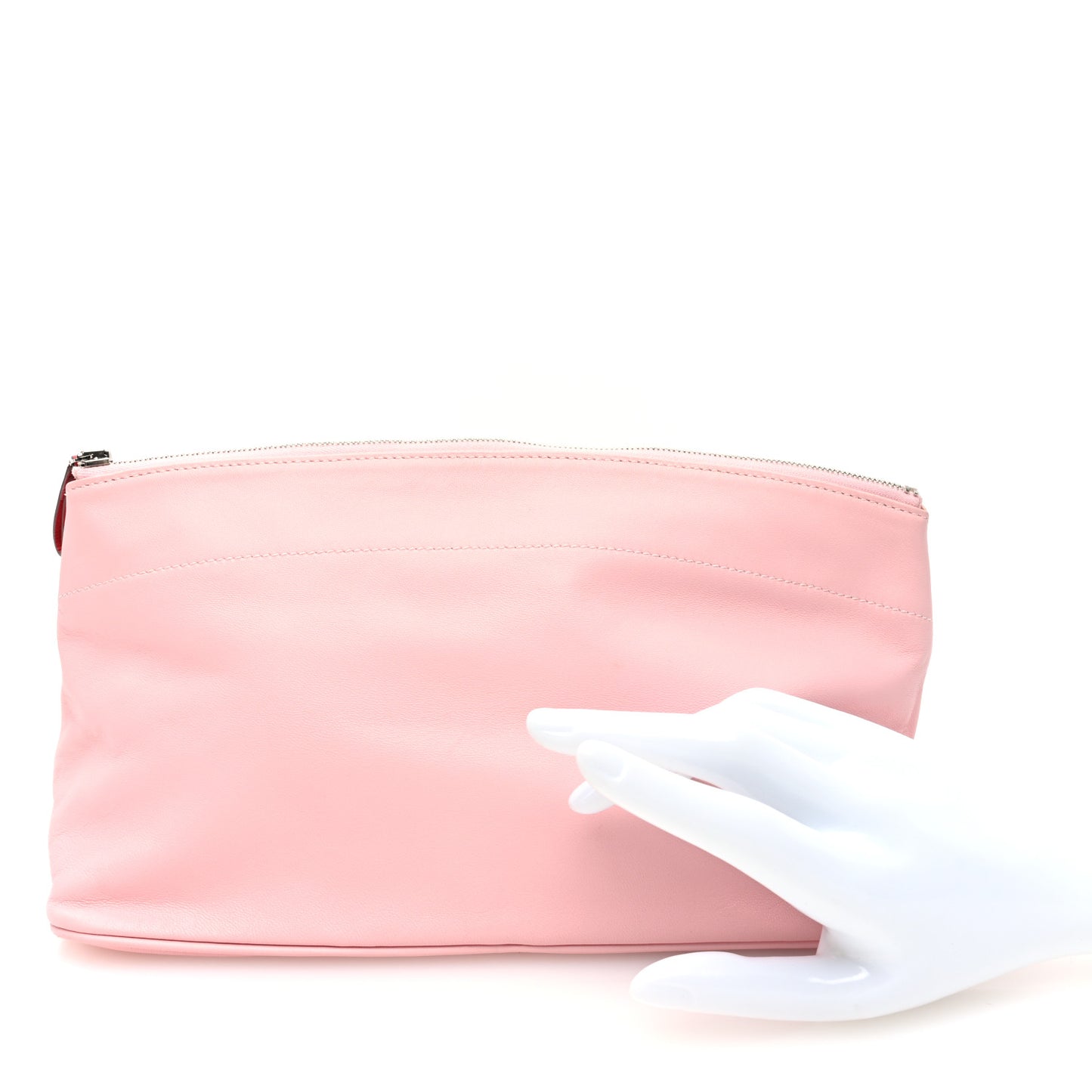 Lambskin Swift Tohubohu Pouch MM Rose Sakura Vermillion