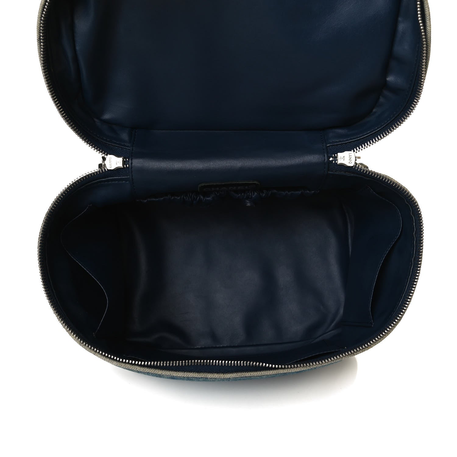 Chanel Denim Vanity Cosmetic Case Blue 5 of 19
