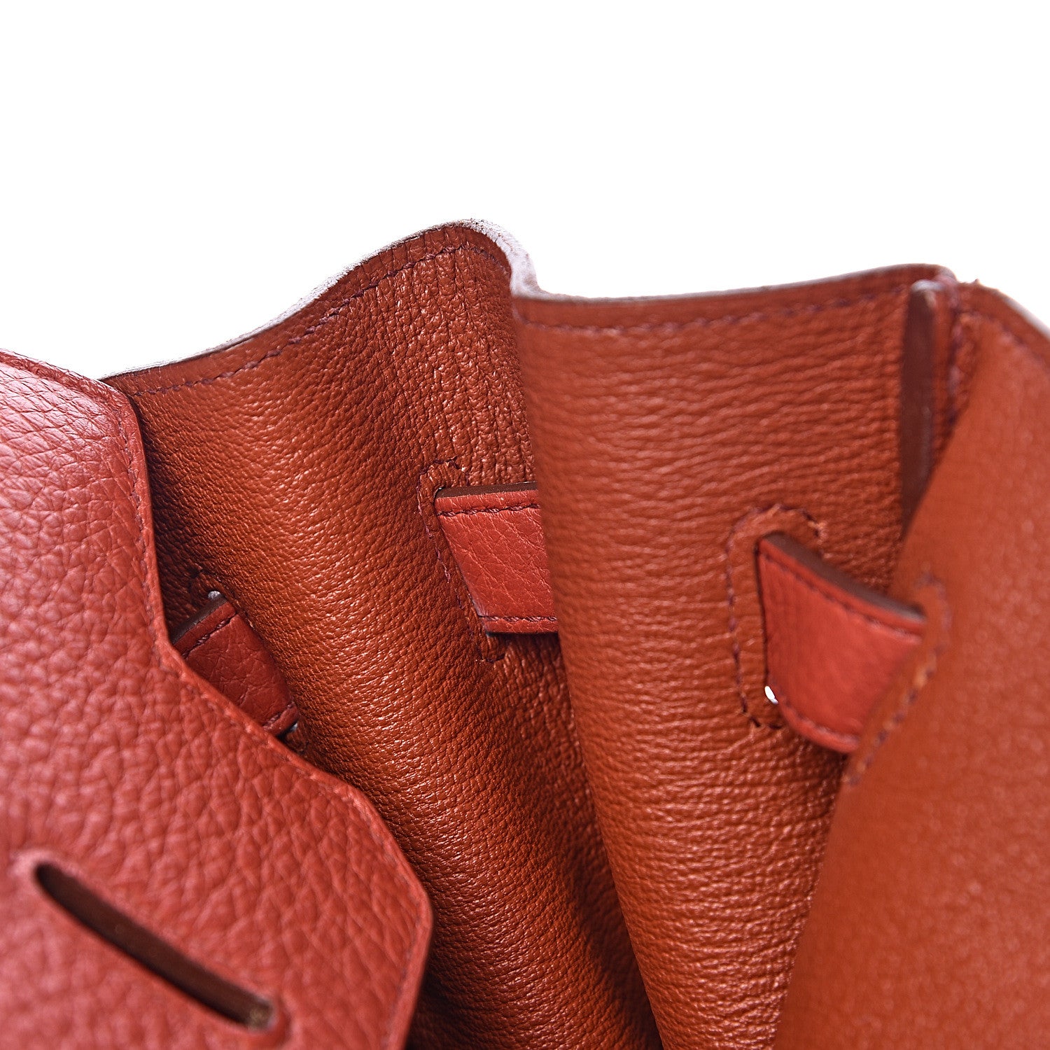 Hermes Taurillon Clemence Birkin 35 Rouge Venetian 14 of 46