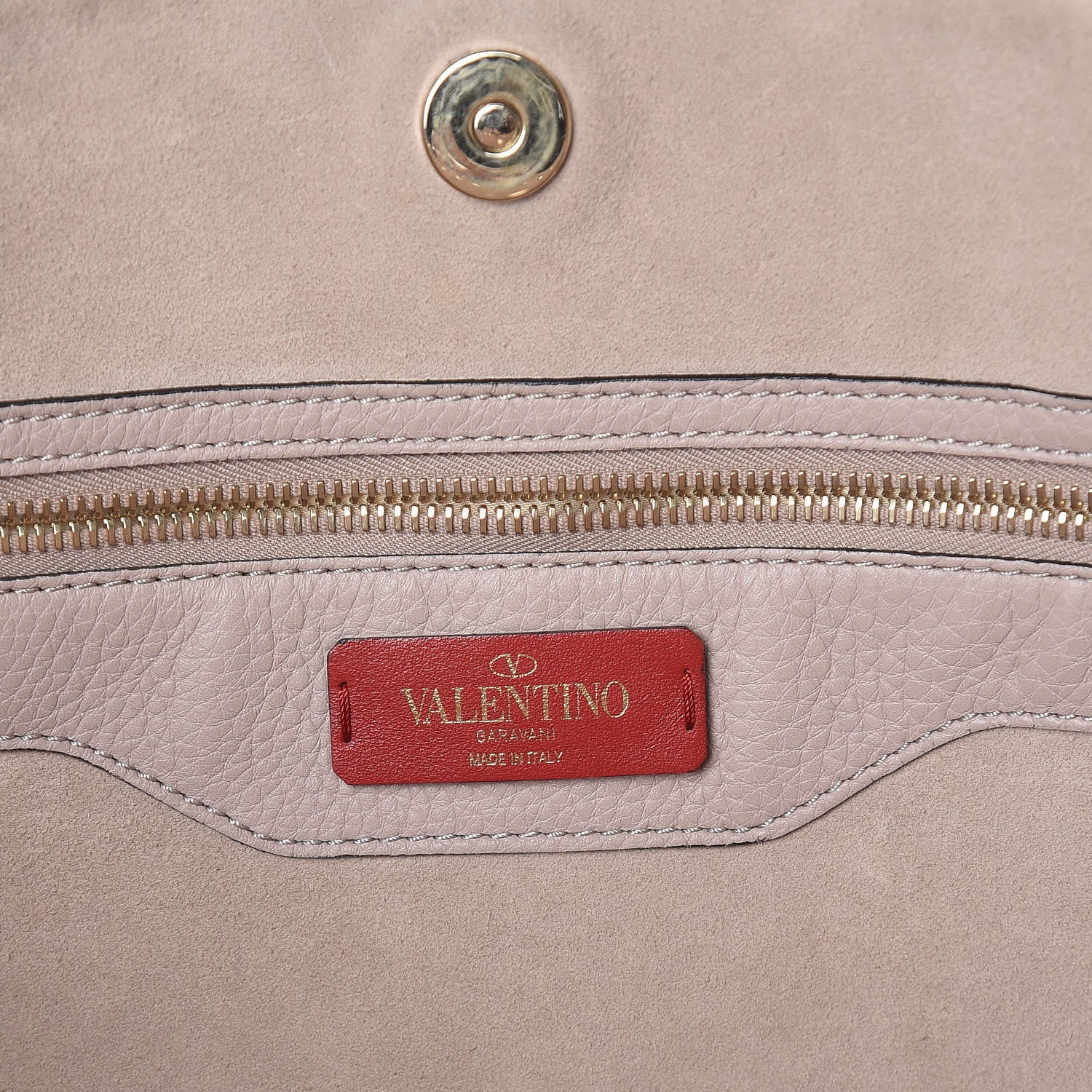 Valentino Garavani Grained Calfskin Rockstud Shoulder Tote Poudre 6 of 9