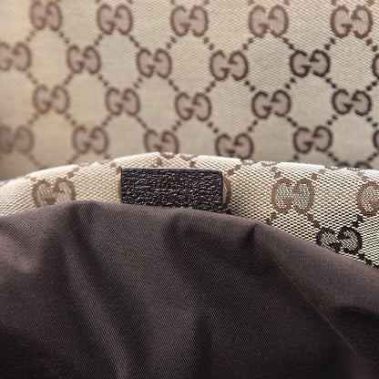 Gucci GG Monogram Web Large Collapsible Carry On Duffle Beige Brown 6 of 13