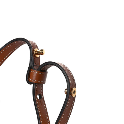Celine Triomphe Canvas Lambskin Wallet On Strap Tan 13 of 14