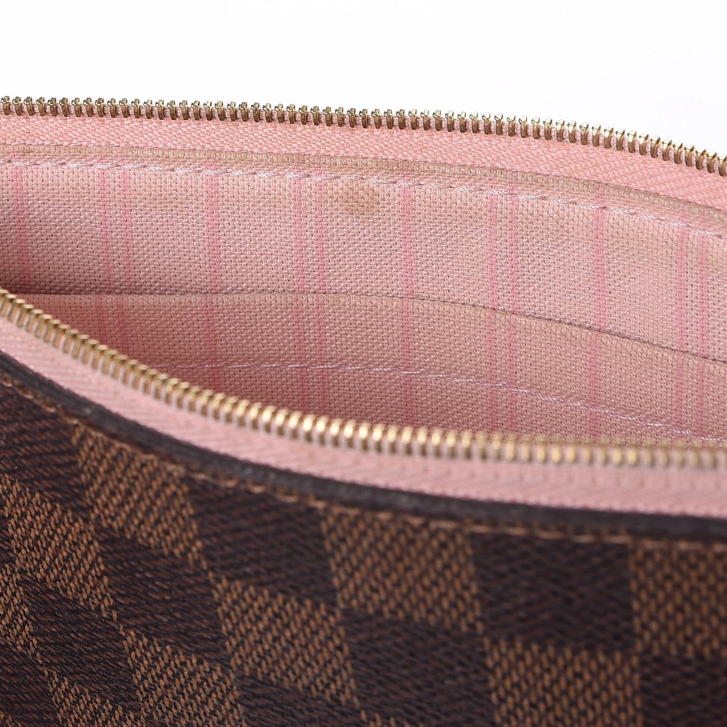 Damier Ebene Neverfull MM GM Pochette Rose Ballerine