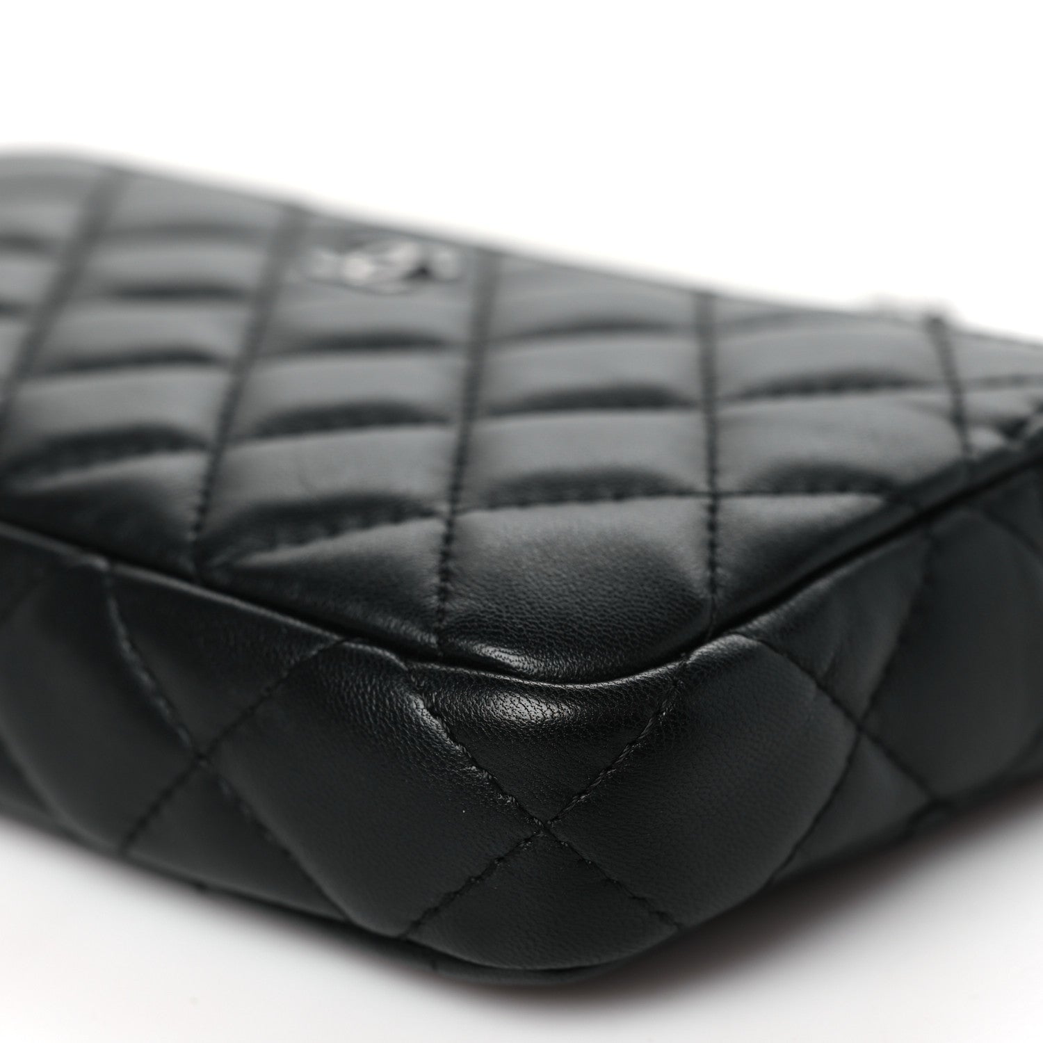 Chanel Lambskin Quilted Small Clutch With Chain Black 11 of 11