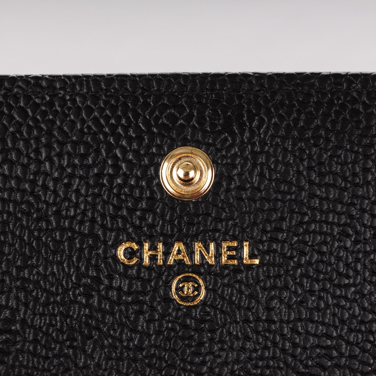 Caviar Quilted Boy Flap Wallet Black