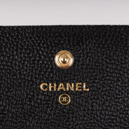 Chanel Caviar Quilted Boy Flap Wallet Black 5 of 8