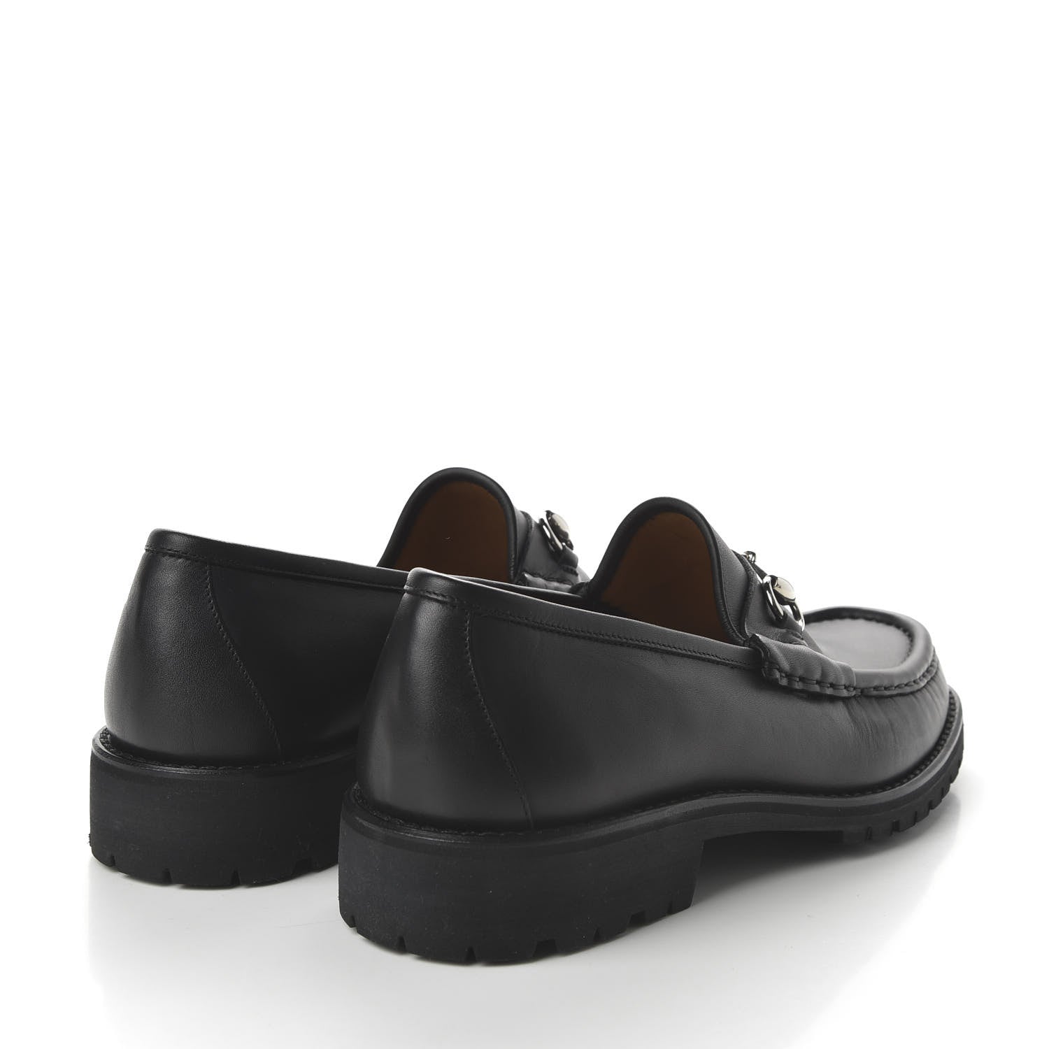 Gucci Laredo Calfskin Mens Horsebit Loafers 9.5 Black 4 of 10