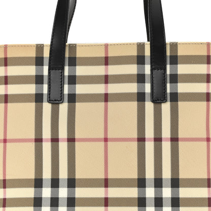 Burberry Canvas House Check Mini Tote Black 7 of 12